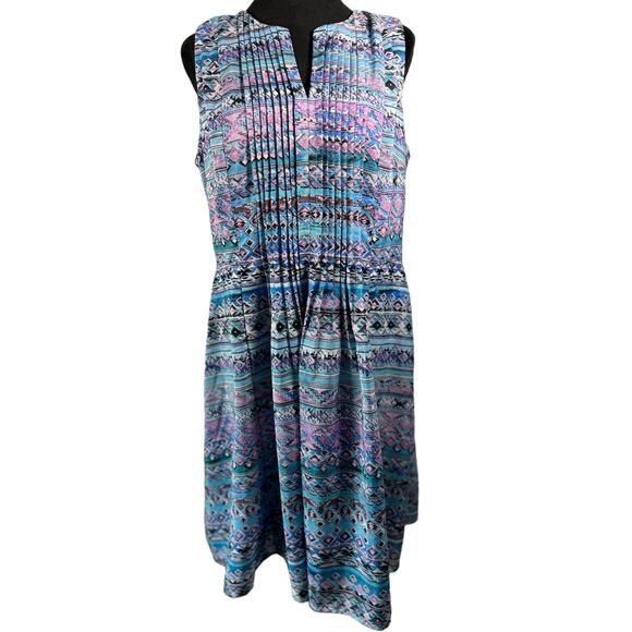 Rabbit Rabbit Rabbit Designs Women's Aztec Print Dress, Size 12 - Picture 2 of 8